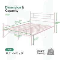 Novilla Full Size Bed Frame With Headboard And Footboard 14 Inch Metal Platform Bed Frame With Under Bed Storage No Box Spring