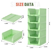 Neprock Closet Organizers And Storage 5 Pack Folding Plastic Drawer Storage For Clothes Storage Stackable Storage Bins For Clo