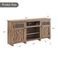 Jxqtlingmu Farmhouse Tv Stand For 75 Inch Tv Entertainment Center With Storage Modern Tv Cabinet With Barn Doors 66 Rustic