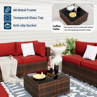 Udpatio Patio Furniture Sets Modular Rattan Outdoor Patio Sectional Furniture Sofa Set Wicker Patio Conversation Set For Backy