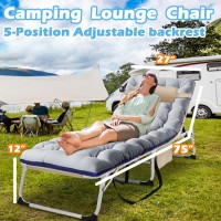 Aboron Patio Lounge Chair 3In1 Folding Heavy Duty 500Lb Loading Chaise Chair Adjustable Portable Chair For Home Garden Beach O