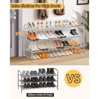 Sleeping Lamb 3Tier Long Shoe Rack Organizer For Closet Stackable Wide Shoe Shelf Holds 24Pairs Shoe Storage For Bedroom Flo