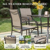 Heras House 9 Pieces Patio Dining Set Outdoor Table Chairs Set For 8 8 X Brown Dining Chair And 1 X Extendable Metal Dining T