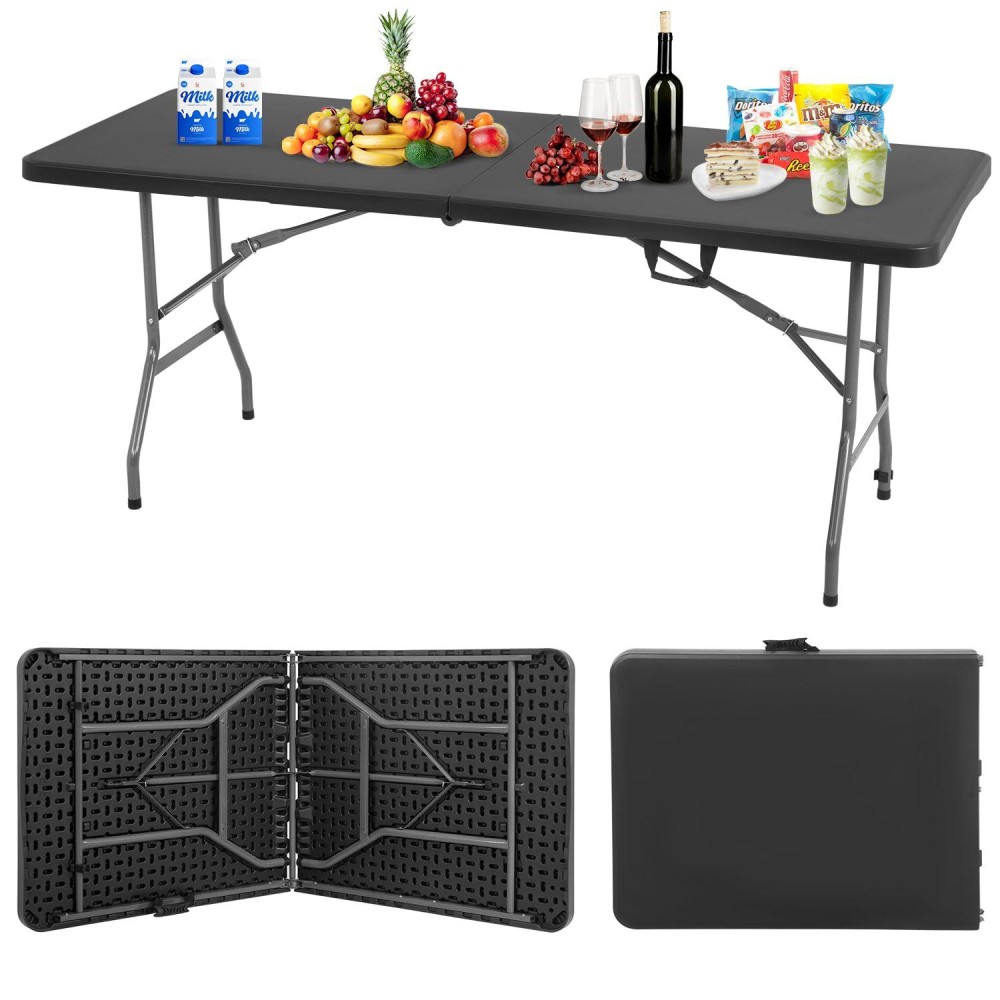 Bestoffice Outdoor Folding Camping Table Plastic Table Portable Square Height Dining Table Perfect For Picnics Parties Party And