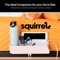 Squirrelbedside Perch For College Dorm Room Lofted Bed Floating Organizer With Usbc A Charging Ports Small Spaces Bed Sid