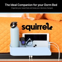 Squirrelbedside Perch For College Dorm Room Lofted Bed Floating Organizer With Usbc A Charging Ports Small Spaces Bed Sid