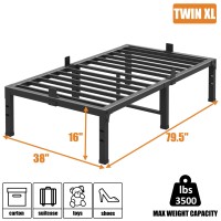 Fuiobyvv Twin Xl Bed Frames 16 Inch Heavy Duty Metal Platform Bed Frame Twin Xl Size Support Up To 3500 Lbs No Box Spring Need