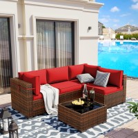 Udpatio Patio Furniture Sets Modular Rattan Outdoor Patio Sectional Furniture Sofa Set Wicker Patio Conversation Set For Backy