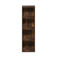 Furinno Pasir 4Tier Open Shelf Bookcase Amber Pine