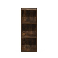 Furinno Pasir 3Tier No Tool Assembly Open Shelf Bookcase Amber Pine