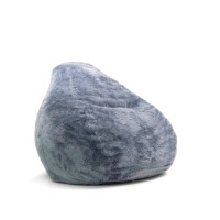 Big Large Teardrop Foam Filled Bean Bag Chair With Removable Cover Gray Short Shag 4 Feet Big