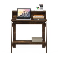 Furinno Simplistic A Frame Computer Desk Amber Pine