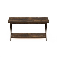 Furinno Modern Simplistic Crisscrossed Coffee Table Amber Pine