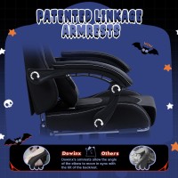 Dowinx Gaming Chair Cute With Cat Ears And Massage Lumbar Support Ergonomic Computer Chair For Girl With Footrest And Headrest