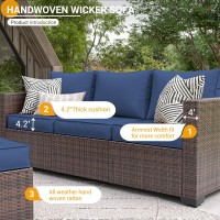 Udpatio Patio Furniture Set 6 Pieces Outdoor Sectional Sofa Set With Storage Table Allweather Wicker Rattan Patio Conversatio