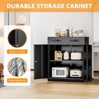 Intergreat Metal Cabinet With Drawers Lockable Metal Storage Cabinets With Doors And Shelves For Garage Black Locking Garage S