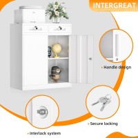 Intergreat Metal Cabinet With Drawers Lockable Metal Storage Cabinets With Doors And Shelves For Garage White Locking Garage S