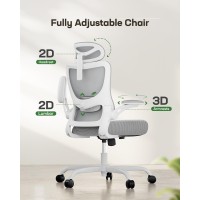 Marsail Ergonomic Office Chair Office Computer Desk Chair With High Back Mesh And Adjustable Lumbar Support Rolling Work Swivel