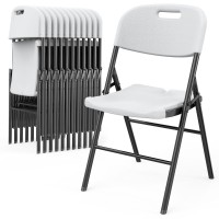 Vingli Folding Chairs Heavy Duty Foldable Chair Portable Hdpe Plastic Seat With Steel Frame For Indoor Outdoor Dinning Party We