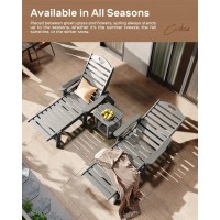 Ciokea Chaise Lounge Chair Outdoor With Wood Texture Adjustable 5Position Chaise Lounge Outdoor Patio Lounge Chair For Poolsi