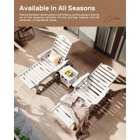 Ciokea Chaise Lounge Chair Outdoor With Wood Texture Adjustable 5Position Chaise Lounge Outdoor Patio Lounge Chair For Poolsi