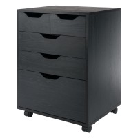 Halifax Bins Drawers Storage Mobile Cabinet Black