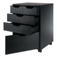 Halifax Bins Drawers Storage Mobile Cabinet Black