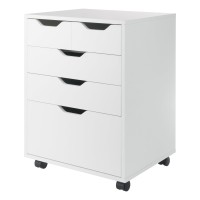 Halifax Bins Drawers Storage Mobile Cabinet White