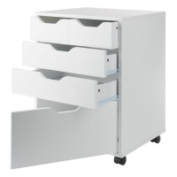 Halifax Bins Drawers Storage Mobile Cabinet White