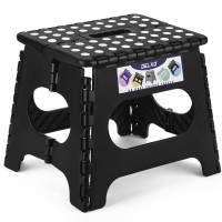 Delxo 175 Inch Folding Step Stool Heavy Duty Foldable Stool For Adults Premium Portable Collapsible Plastic Step Stool Non Sli