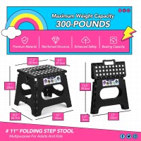 Delxo 175 Inch Folding Step Stool Heavy Duty Foldable Stool For Adults Premium Portable Collapsible Plastic Step Stool Non Sli