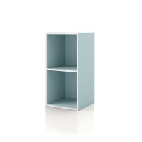 Homes Inside Out Apexa 2 Cube Storage Organizer Shelves Stackable Wood Bookcase Fits Cubby Bins For Organization Dorm Teen