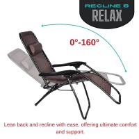 Amazingforless Zero Gravity Lounge Chair Adjustable Outdoor Reclining Chair Folding Patio Antigravity Indoor Outdoor Lounge Cha