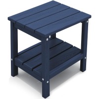 Kingyes Outdoor Side Table Bluedouble Layer