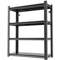 Hzdbhd Garage Shelving Thickened 63 Garage Storage Shelves Heavy Duty Shelving Units And Storage Adjustable 4 Tier Metal Shelv