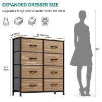 Yitahome Dresser With 8 Drawers Fabric Storage Tower Organizer Unit For Bedroom Living Room Hallway Closets Sturdy Steel