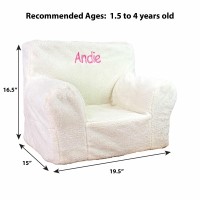 Dibsies Personalized Creative Wonders Toddler Chair Ages 15 To 4 Years Old White Sherpa