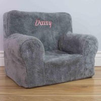 Dibsies Personalized Creative Wonders Toddler Chair Ages 15 To 4 Years Old Gray Sherpa