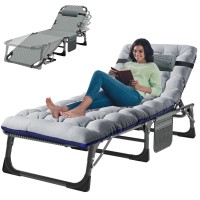 Aboron Patio Lounge Chair 3In1 Folding Heavy Duty 500Lb Loading Chaise Chair Adjustable Portable Chair For Home Garden Beach O