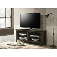 Trove 58  Inch Wide Dark Dusty Oak Finish Tv Stand With Open Shelves And Cable Management