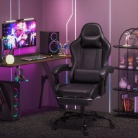 Homall Gaming Chair Video Game Chair With Footrest And Massage Lumbar Support Ergonomic Computer Chair Height Adjustable With