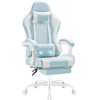 Homall Gaming Chair Video Game Chair With Footrest And Massage Lumbar Support Ergonomic Computer Chair Height Adjustable With