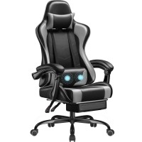 Homall Gaming Chair Video Game Chair With Footrest And Massage Lumbar Support Ergonomic Computer Chair Height Adjustable With