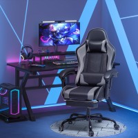 Homall Gaming Chair Video Game Chair With Footrest And Massage Lumbar Support Ergonomic Computer Chair Height Adjustable With