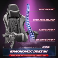 Homall Gaming Chair Computer Chair With Footrest And Massage Lumbar Support Ergonomic High Back Video Game Chair With Swivel S