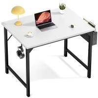 Olixis Small Computer Desk 32 Inch Home Office Work Study Writing Student Kids Bedroom Wood Modern Simple Table With Storage Bag