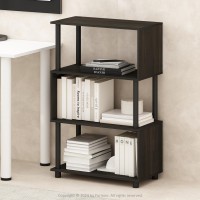 Furinno Reed 4Tier Sshaped Bookcase Bookshelf Espresso