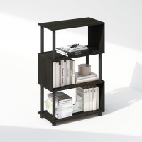 Furinno Reed 4Tier Sshaped Bookcase Bookshelf Espresso