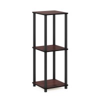 Furinno Turnntube Easy Assembly Stackable Bookcase Bookshelf Dark Cherryblack