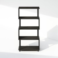 Furinno Reed 5Tier Sshaped Bookcase Bookshelf Espresso